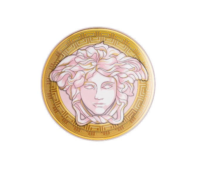 Rosenthal Versace, Medusa Amplifield pink Coin plate 17cm