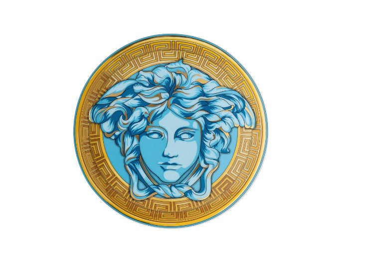 Rosenthal Versace, Medusa Amplifield Blue Coin plate 17cm
