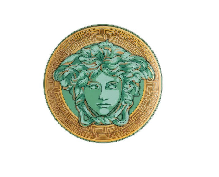Rosenthal Versace, Medusa Amplifield Green Coin plate 17cm