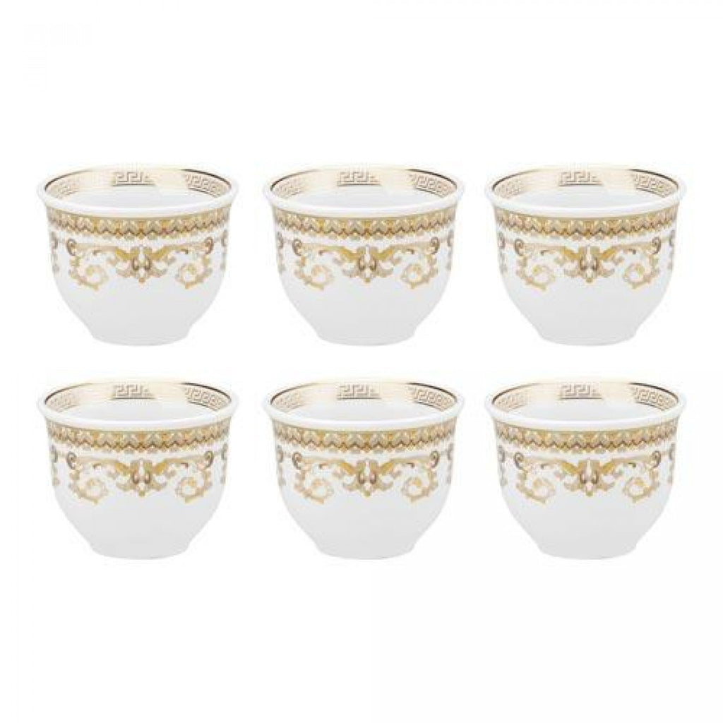 Rosenthal Versace, Medusa Gala Set of 6 small mugs/cups