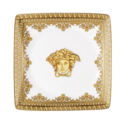 Rosenthal, Versace, I Love Baroque Bianco, Square Plate 12 cm.