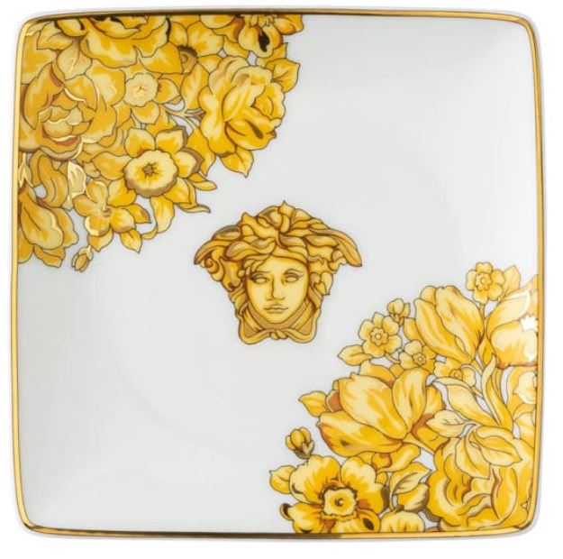 Rosenthal, Versace, Medusa Rhapsody, Square Plate 12 cm.
