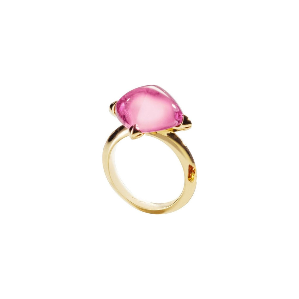 Baccarat Medicis SIlver Ring Pink Crytal Mirror