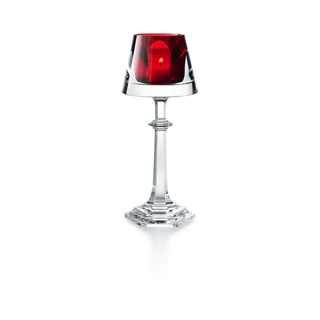 Baccarat Harcourt  My Fire Red Candlestick
