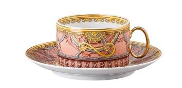 Rosenthal, Versace, "La Scala del Palazzo, Rosa", Tea Cup & saucer