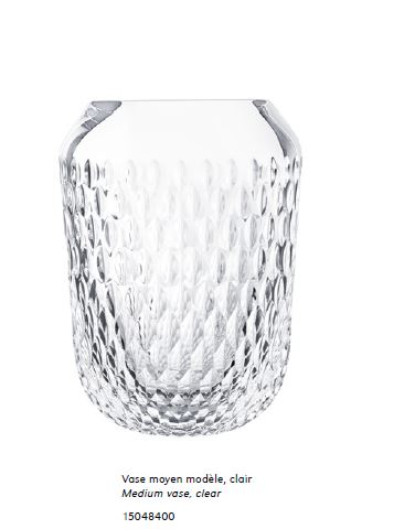 SAINT LOUIS, Folia Vase Clear Crystal