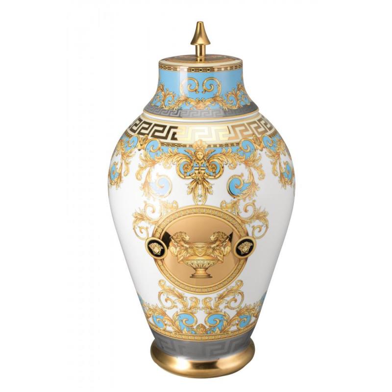 Rosenthal, Versace, "Prestige Gala Le Bleu", Vase with lid,h. 76 cm