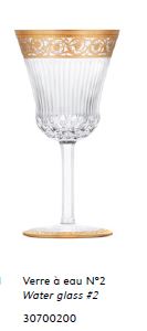 SAINT LOUIS, Thistle gold engraving water glass nr.2
