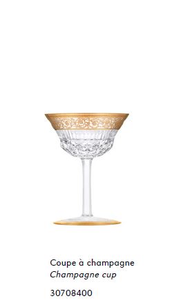 SAINT LOUIS, Thistle gold engraving Champagne cup