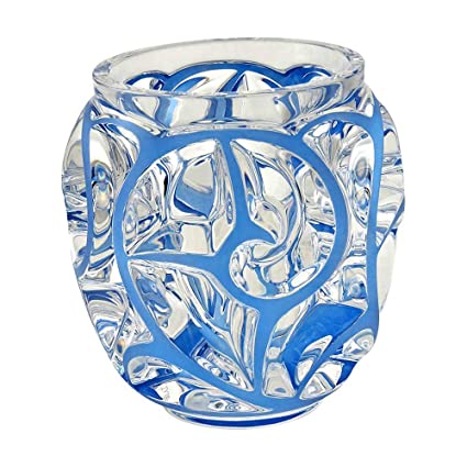 Lalique Tourbillons Blue Small Vase