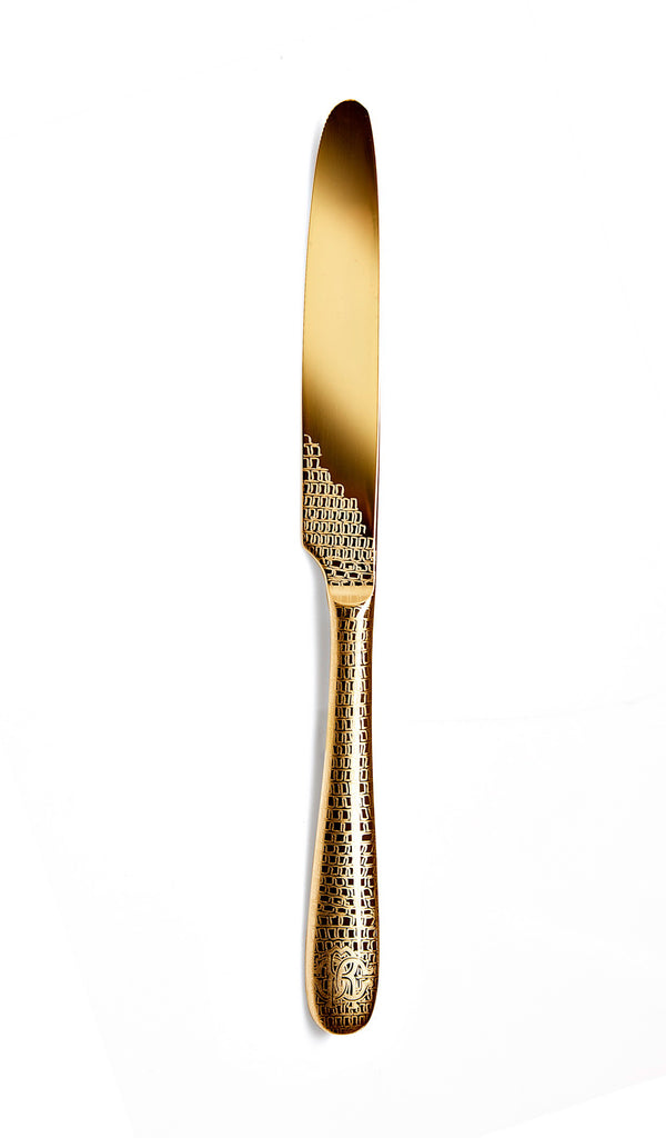 Roberto Cavalli, Lizzard Gold Table Knife