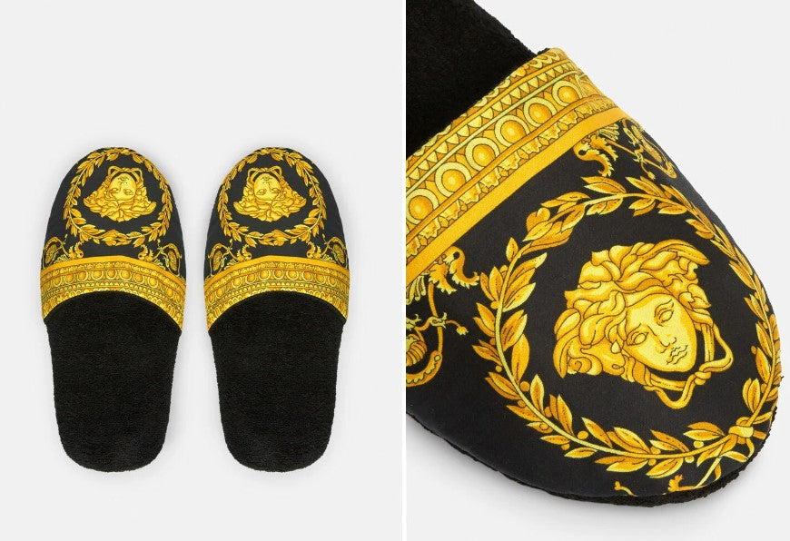 Versace Home, Slippers -Barocco BLACK -L