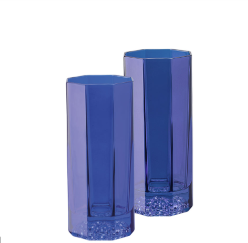 Rosenthal, Versace, Medusa Lumière Blue, Set 2 pc. Long-drink glass