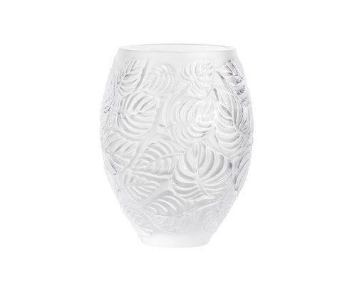 Lalique Feuilles Vase clear