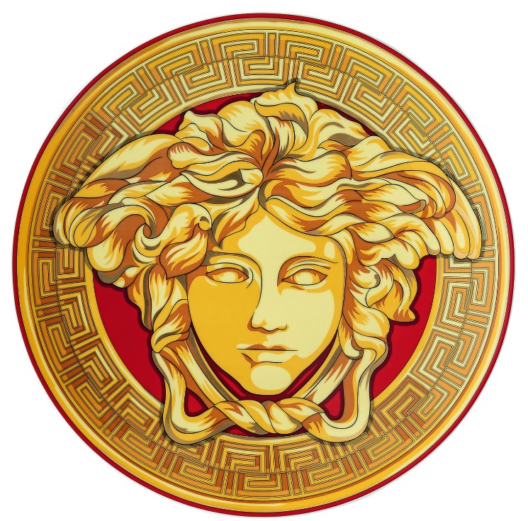 Rosenthal Versace, Medusa Amplifield Golden Coin plate 33cm