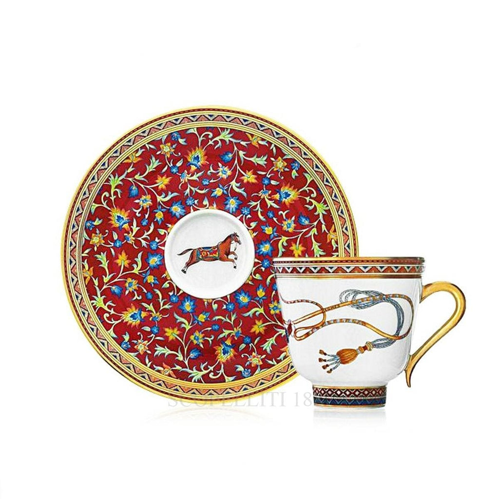 Hermès, Cheval D'Orient - Set 2 Coffee cup and saucer