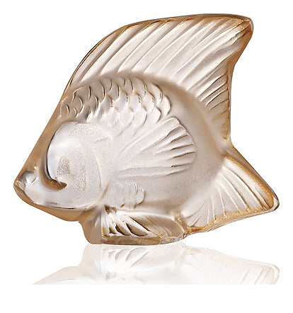 Lalique Fish Figure gold luster