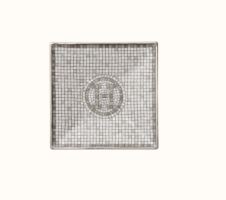 Hermès, Mosaique au 24 Platinum Square plate 7*7cm