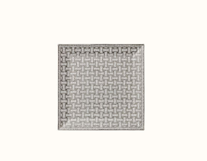 Hermès, Mosaique au 24 Platinum Square plate 19*19cm