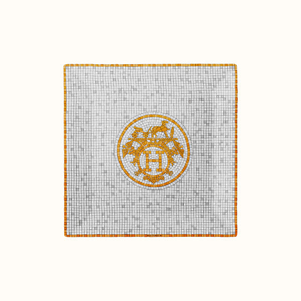 Hermès, Mosaique au 24 gold square plate 15cm