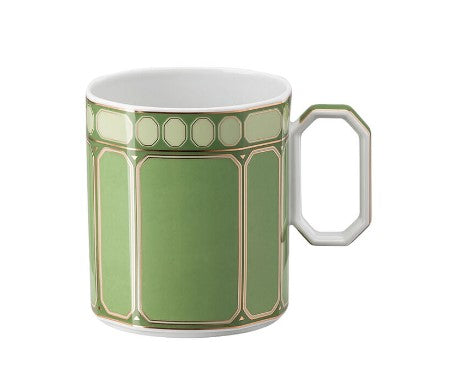 Rosenthal & Swarovski, Signum Collection, mug with handle green