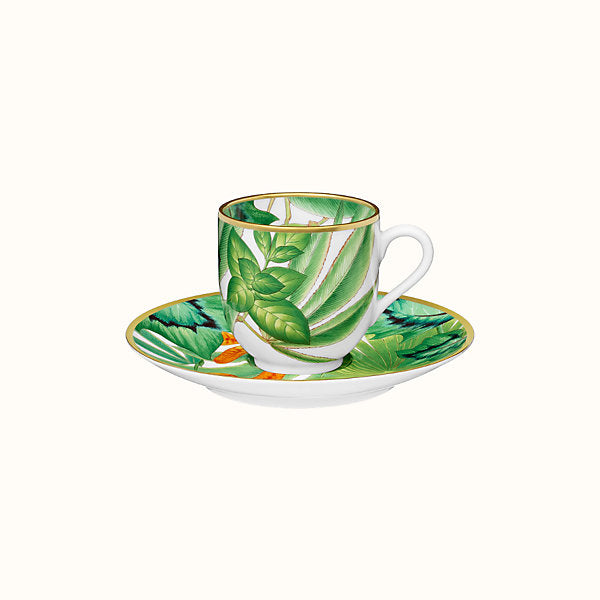 Hermès, Passifolia set 2 Coffee cup & saucer