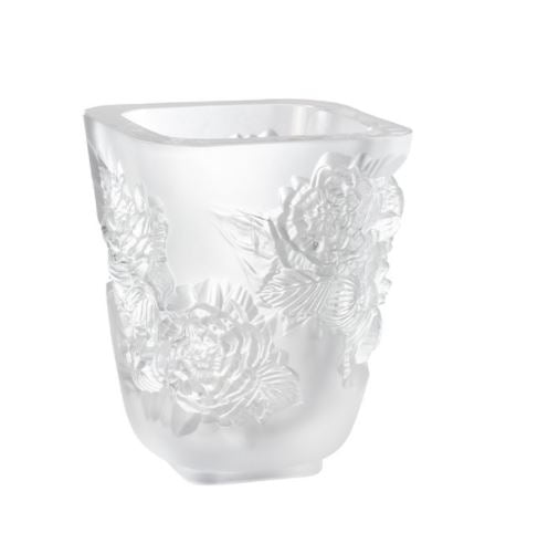 Lalique, Pivoines Small Vase, clear