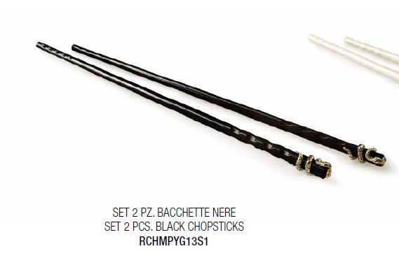 Roberto Cavalli, Python Gold set 2 Black Chopsticks