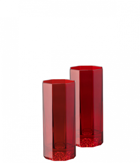 Rosenthal, Versace, Medusa Lumière Red, Set 2 pc. Long-drink glass