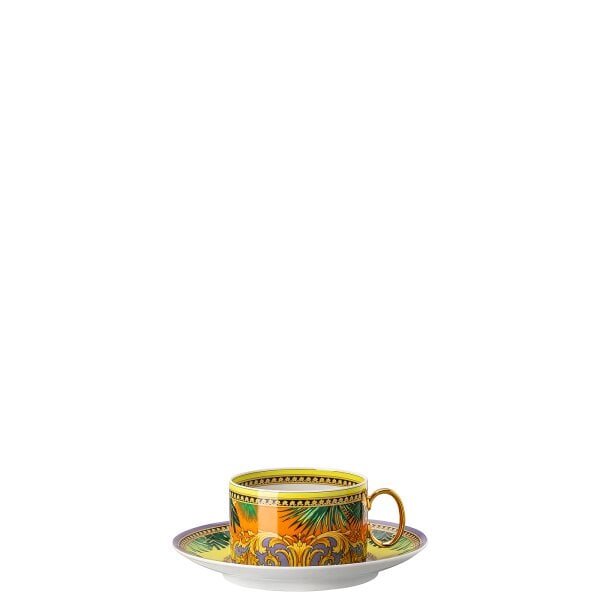 Rosenthal, Versace, Jungle Animal. Yellow Tea cup&saucer